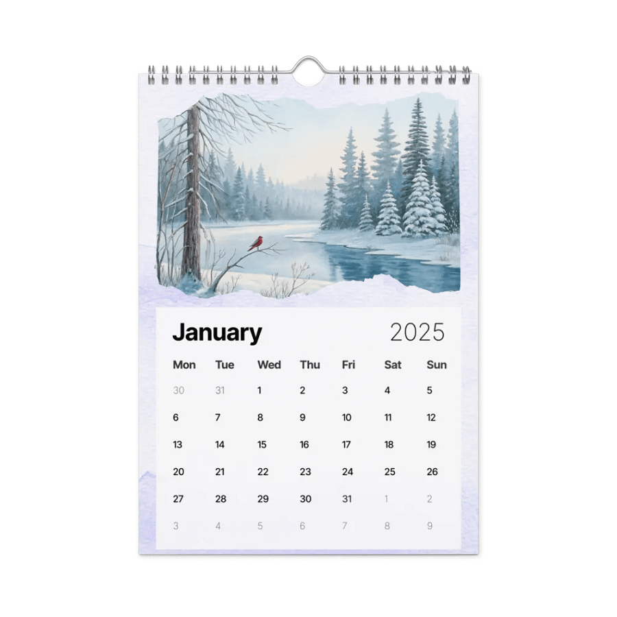 WATERCOLOR SEASONAL SCENES WALL CALENDAR 2025 product image (6)