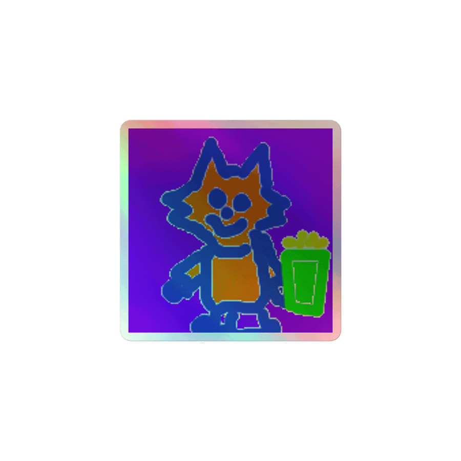 Whiskered Whimsy Whiskers & Popcorn Holographic Sticker Sheet product image (1)