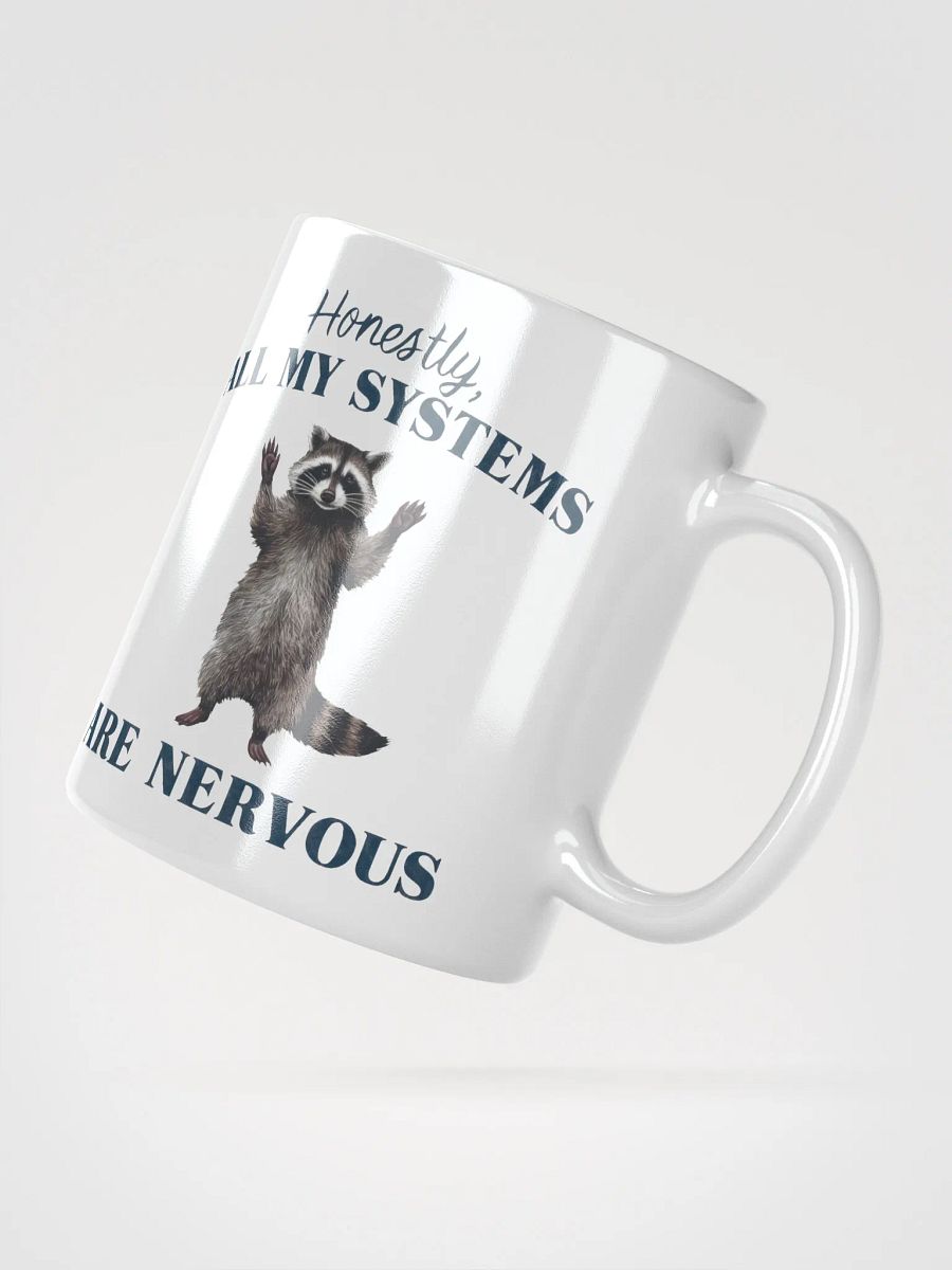Nervous Raccoon White Mug product image (4)