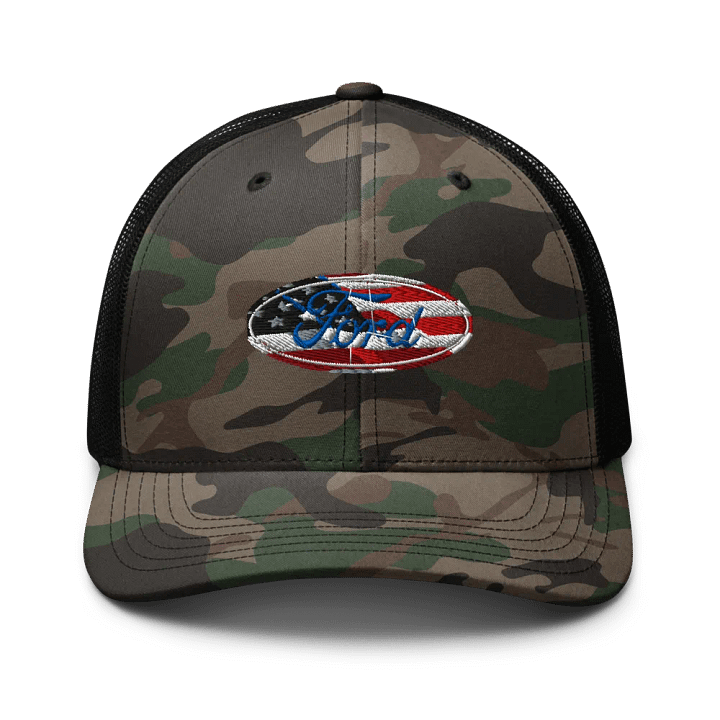 Freedom Script Camo Trucker Hat product image (1)