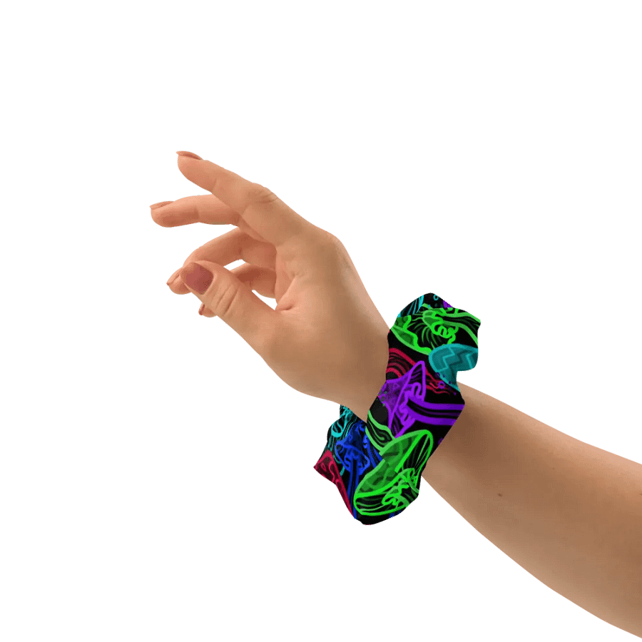 Neon Mushrooms (Variation 1) Scrunchie product image (1)