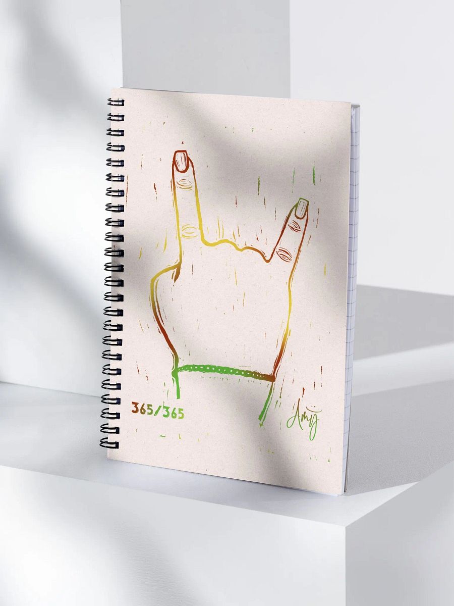 Linocut Rock On Notebook product image (4)