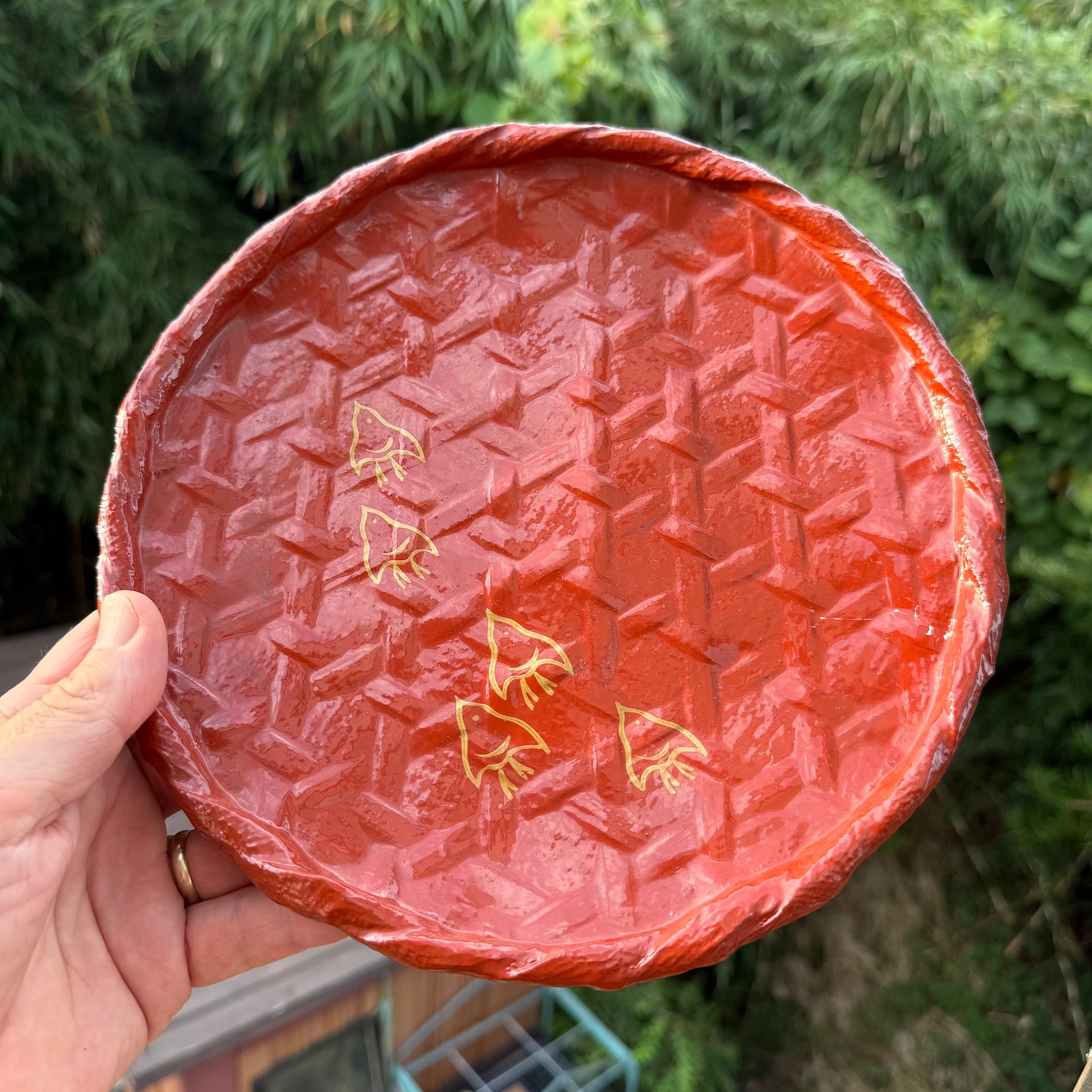 🎎 Vintage Japanese Lacquer Tray with Chidori Motif – Japan Antique Roadshow product image (8)