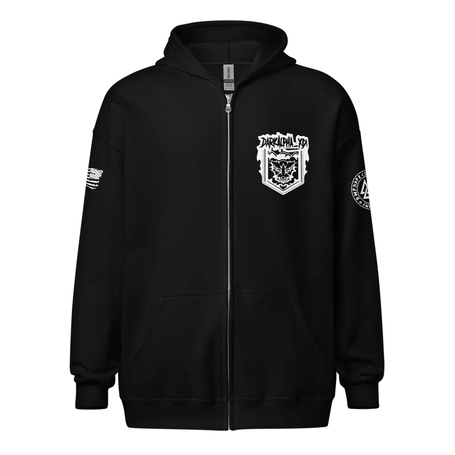 DarkAlpha American Flag Logo ZipUp Hoodie product image (3)