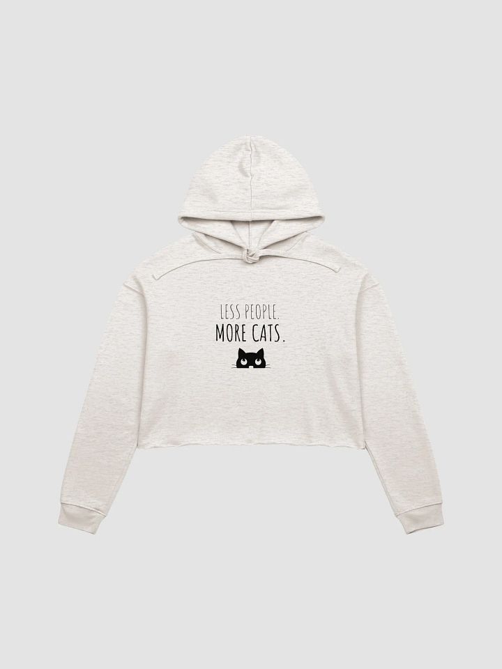 Feline Vibes Attitude Crop Hoodie product image (2)