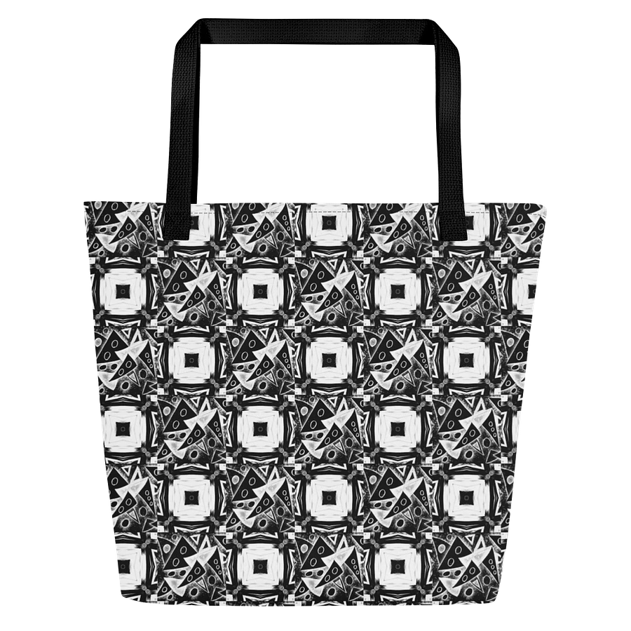 Abstract Monochrome Pattern Shapes and Squares Tote Bag product image (1)