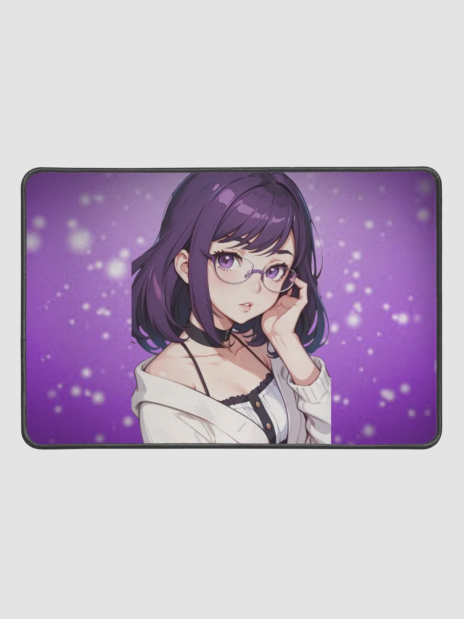(Purple WAIFU) K Desk Mat 12" x 18" product image (1)