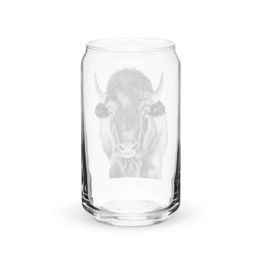 Bison Drawing Glass Can Cup product image (38)