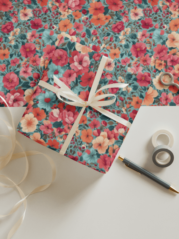 Vibrant Floral Fiesta Wrapping Paper Set product image (2)