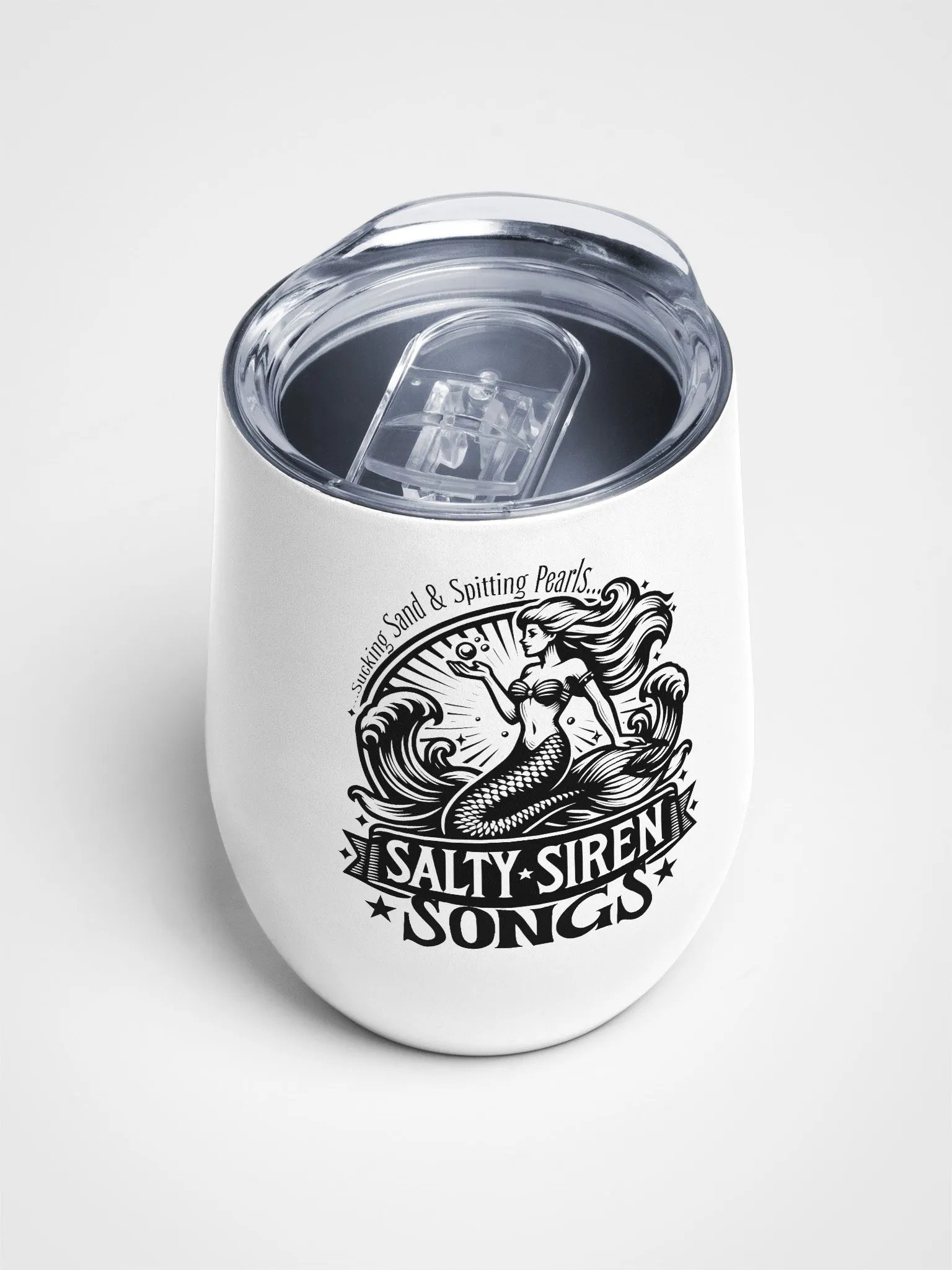 Sucking Sand & Spitting Pearls Wine Tumbler product image (4)