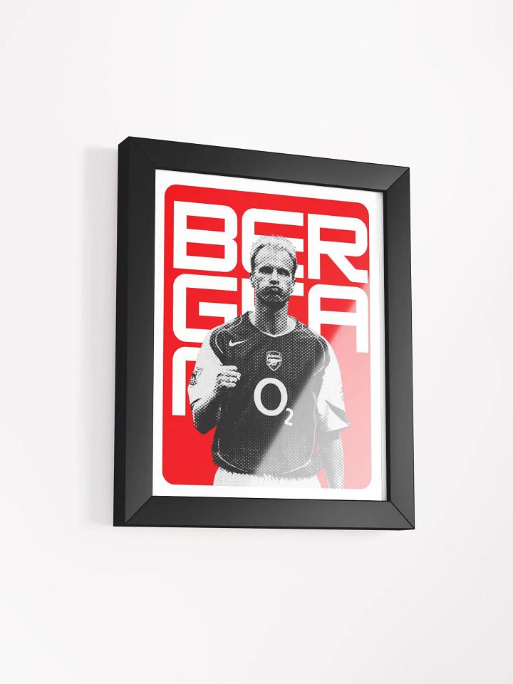 Dennis Bergkamp BW Arsenal Name Art Framed Print product image (1)