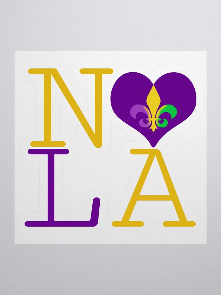 I LOVE NOLA **BIGSHOT STICKER** (MARDI GRAS 3) product image (1)