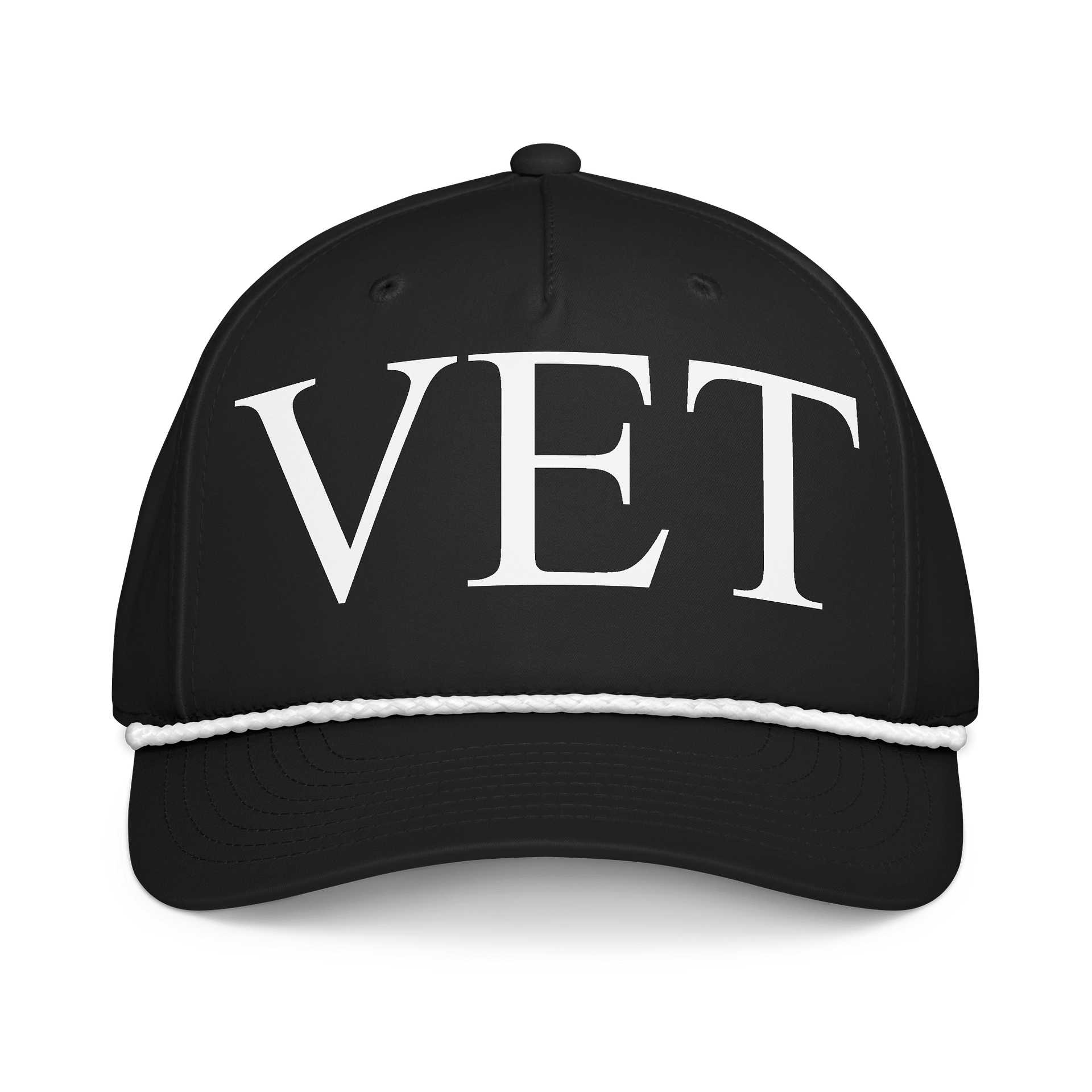 VET Hat White on Black product image (1)