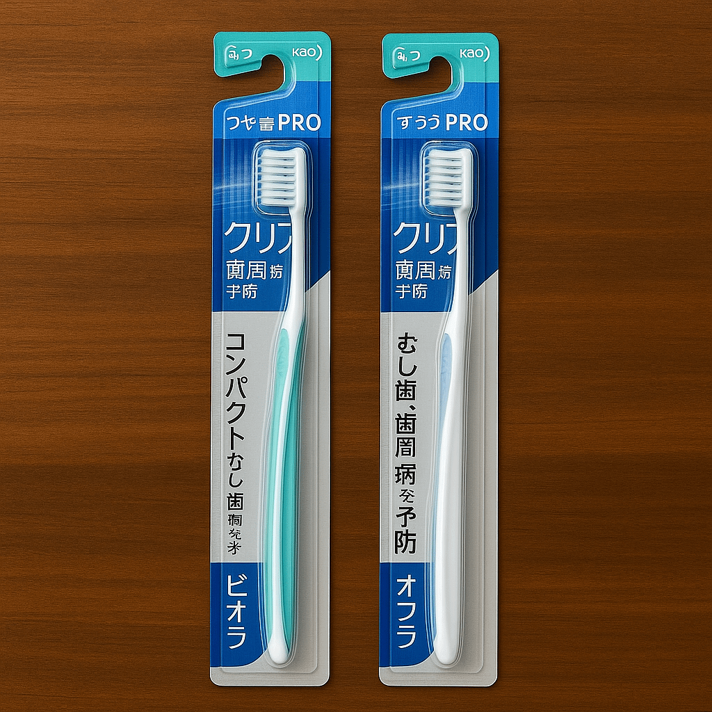 🎎 Japanese Pyuora Sukima PRO Toothbrushes #81 Compact Soft – Set of 2 – Free Ship product image (1)