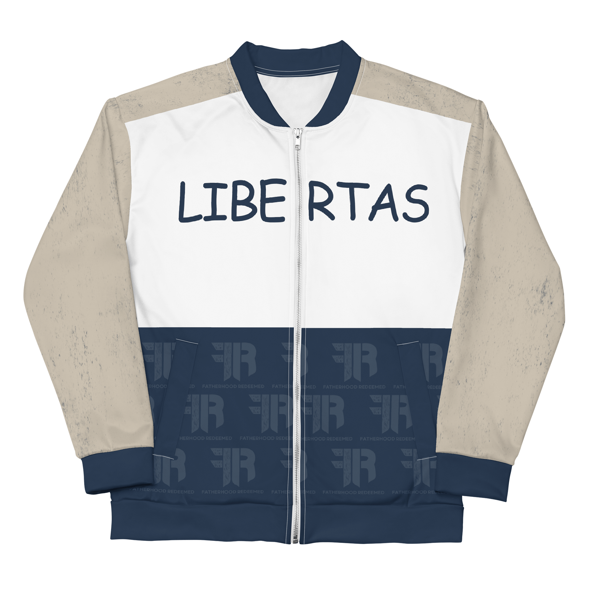 LIBERTAS BOMBER JACKET (TAN/NAVY) product image (1)
