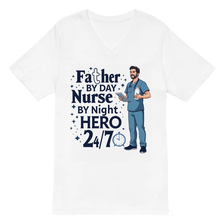 Hero Nurse Dad V-Neck Tee product image (2)
