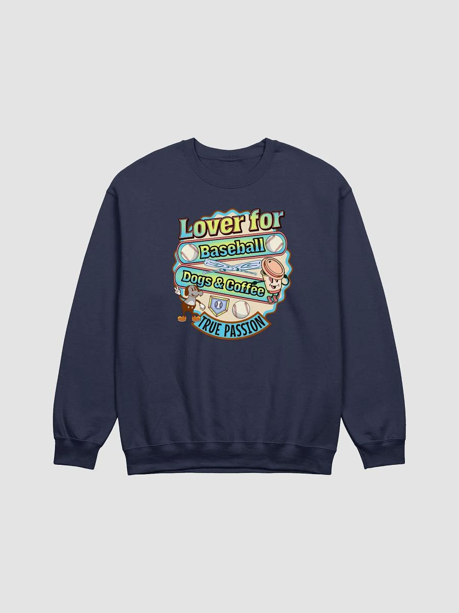 Lover For Baseball Dogs And Coffee Crewneck Sweatshirt product image (13)