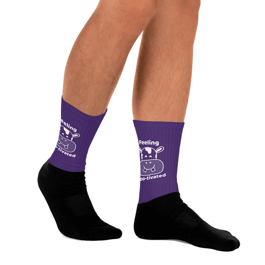 Feeling Mootivated Purple Cow Socks product image (12)
