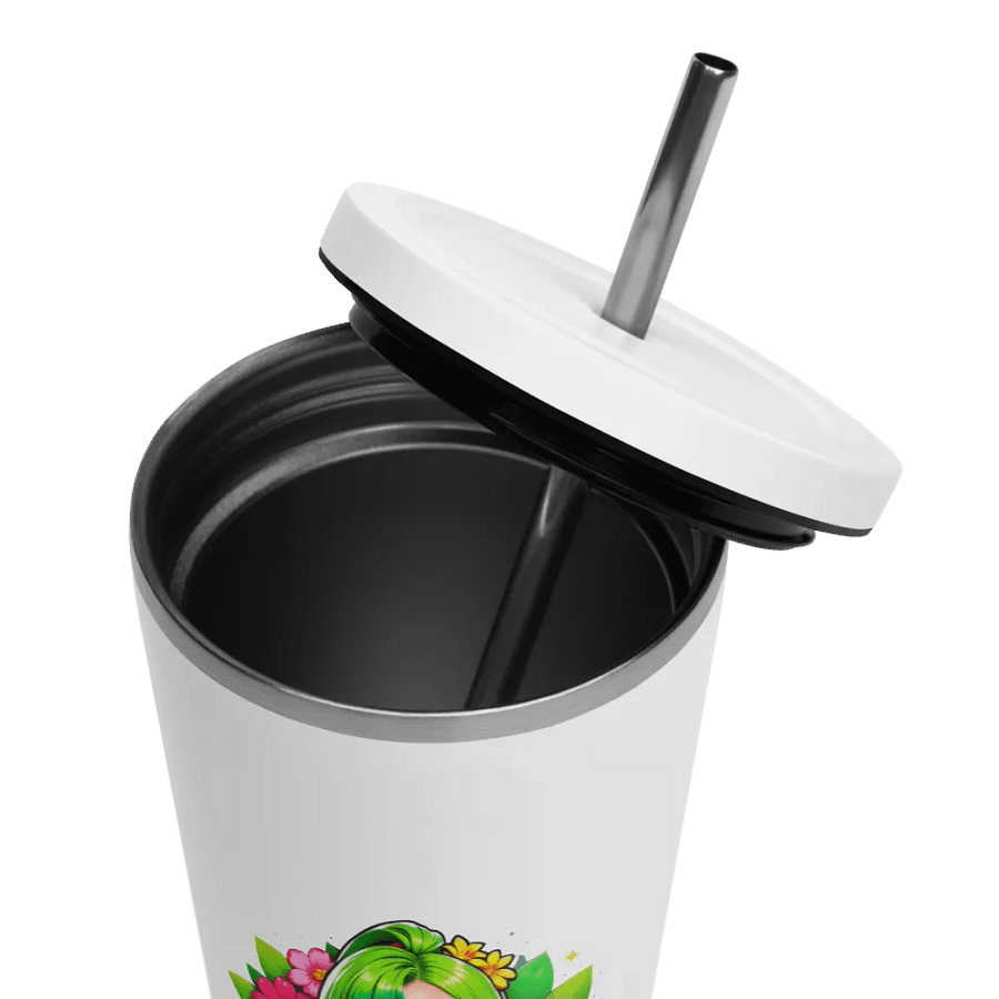 Brat 20 oz Tumbler Cup - White - Insulated Tumbler with a Straw v2 product image (11)
