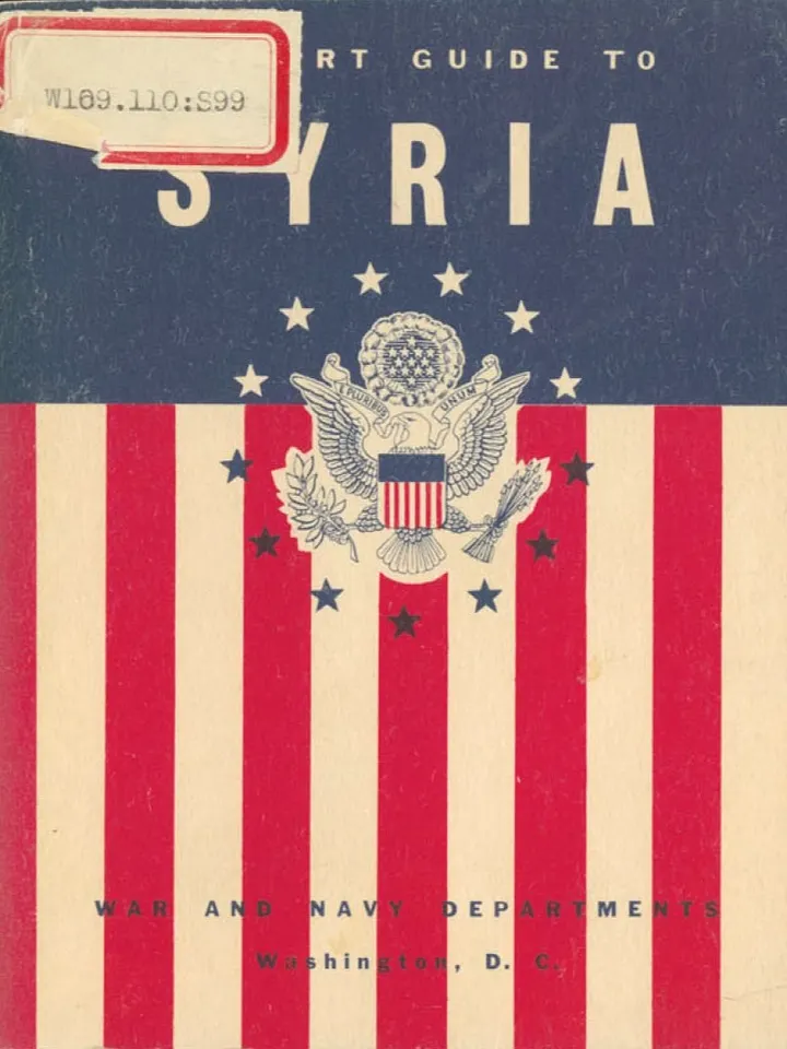 دليل الاستخبارات العسكرية الاميركية لسوريا 1944 product image (1)