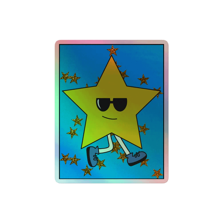 Positive Vibes with NCD" Holographic Sticker – Shine with Positivity! product image (2)