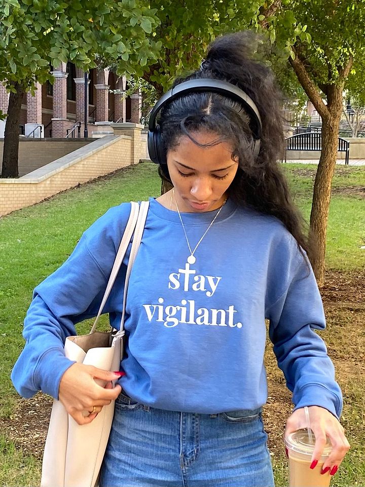 Stay Vigilant Unisex Embroidered Crewneck product image (1)