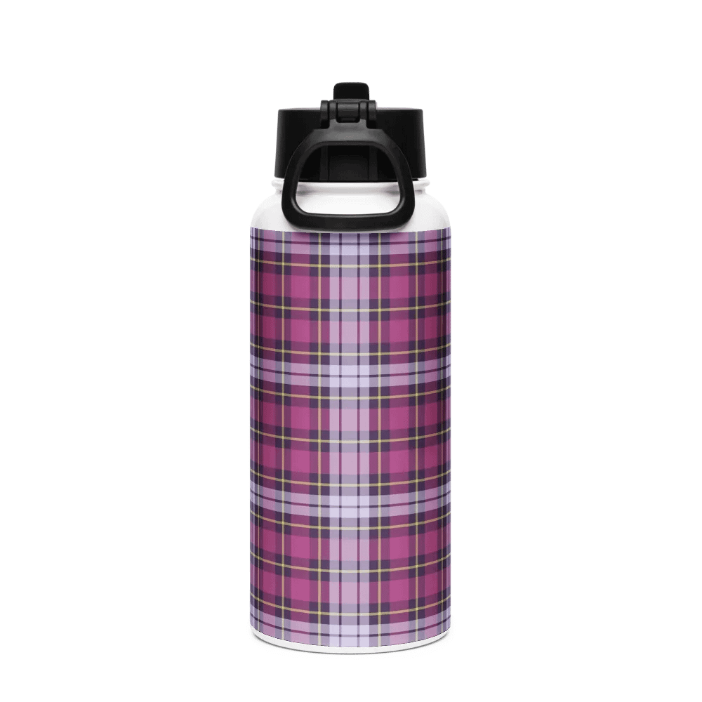 Bright Purple Plaid Water Bottle product image (3)