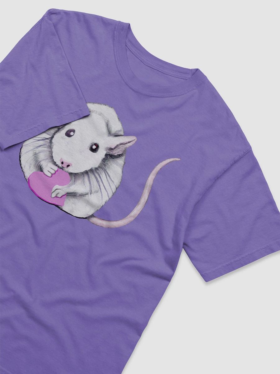 White rat with heart t shirt product image (31)