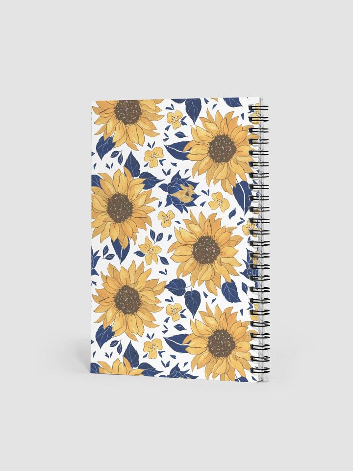 Sunflower Pattern Spiral Notebook product image (2)