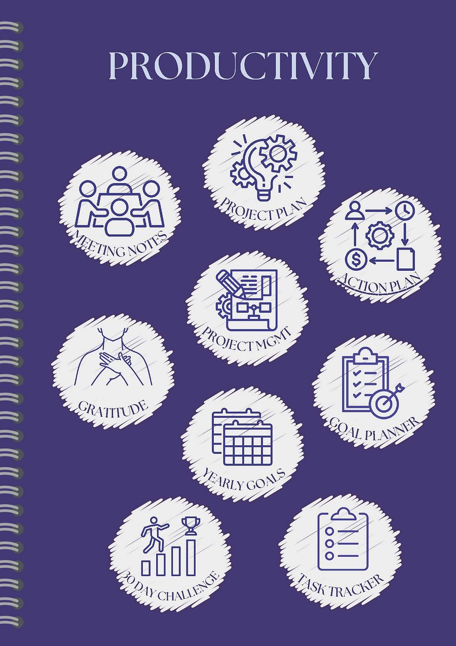 Detailed Undated Planner - Abstract Purple Marble product image (6)