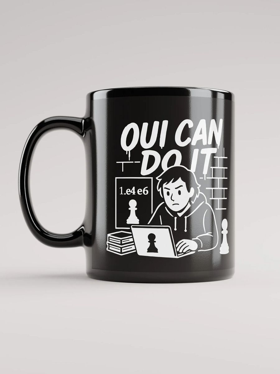 Oui Can Do It - Black Glossy Mug product image (11)