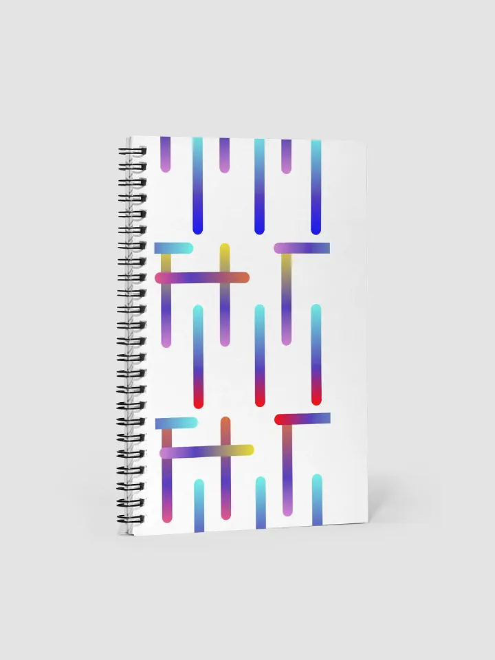 Multi-colored Neon Strips Pattern Spiral Notebook product image (1)