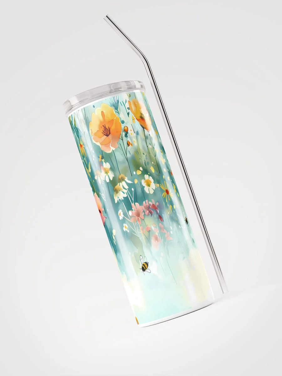 Blossom Breeze Stainless Steel Tumbler, Yellow, Green, Pink, White product image (6)