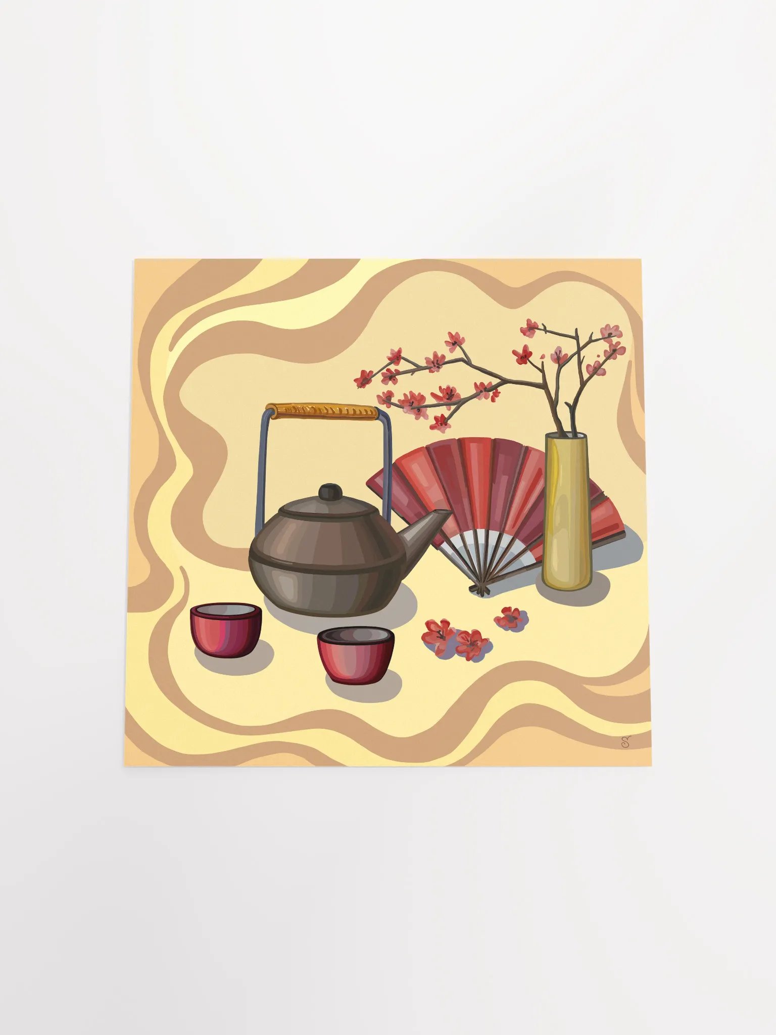 Tranquil Blossom Teatime Poster - Coffee Shop No. 7 product image (4)