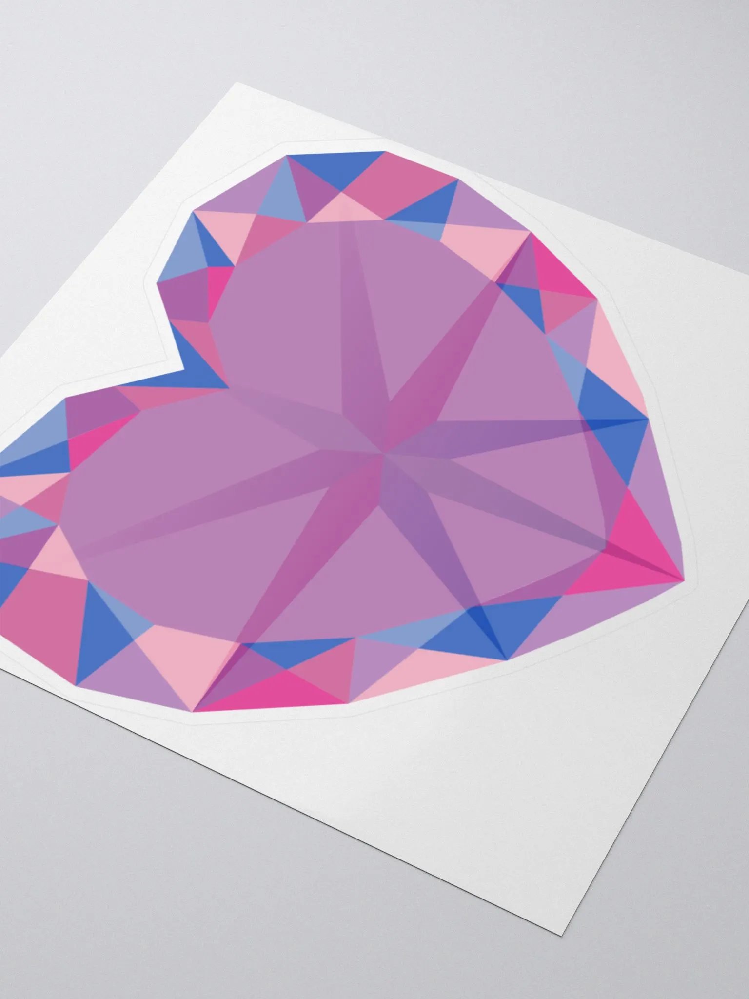 Crystal Pride Heart (Bi Pride) Cut Sticker product image (3)