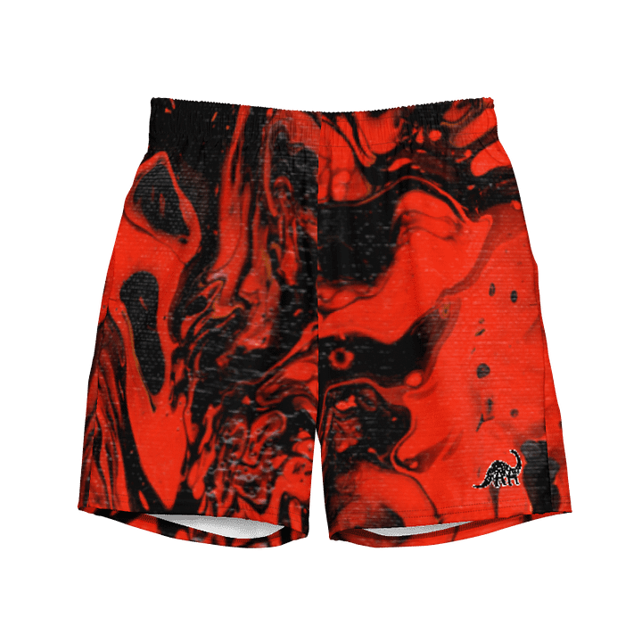 Demon In My Headphones Fluid Acrylic Swim Trunks product image (1)