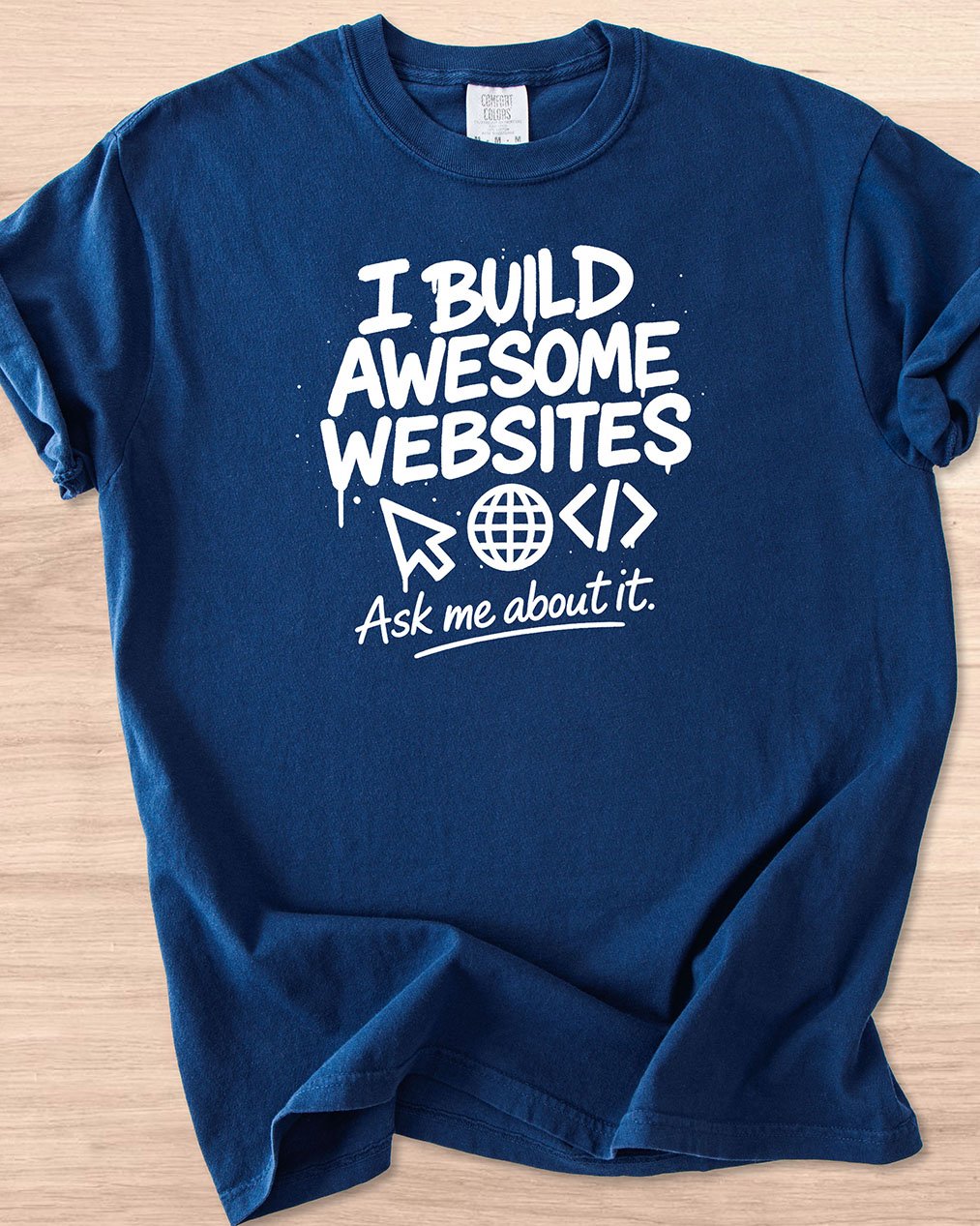 I Build Awesome Websites Graffiti Tee (Dark Mode) product image (4)