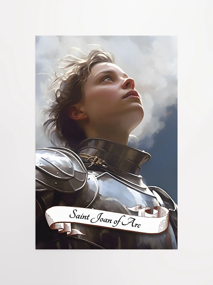 Saint Joan of Arc Patron Saint of France, Soldiers, Prisoners, Military Personnel, Rape Victims, Youth, Matte Poster product image (2)