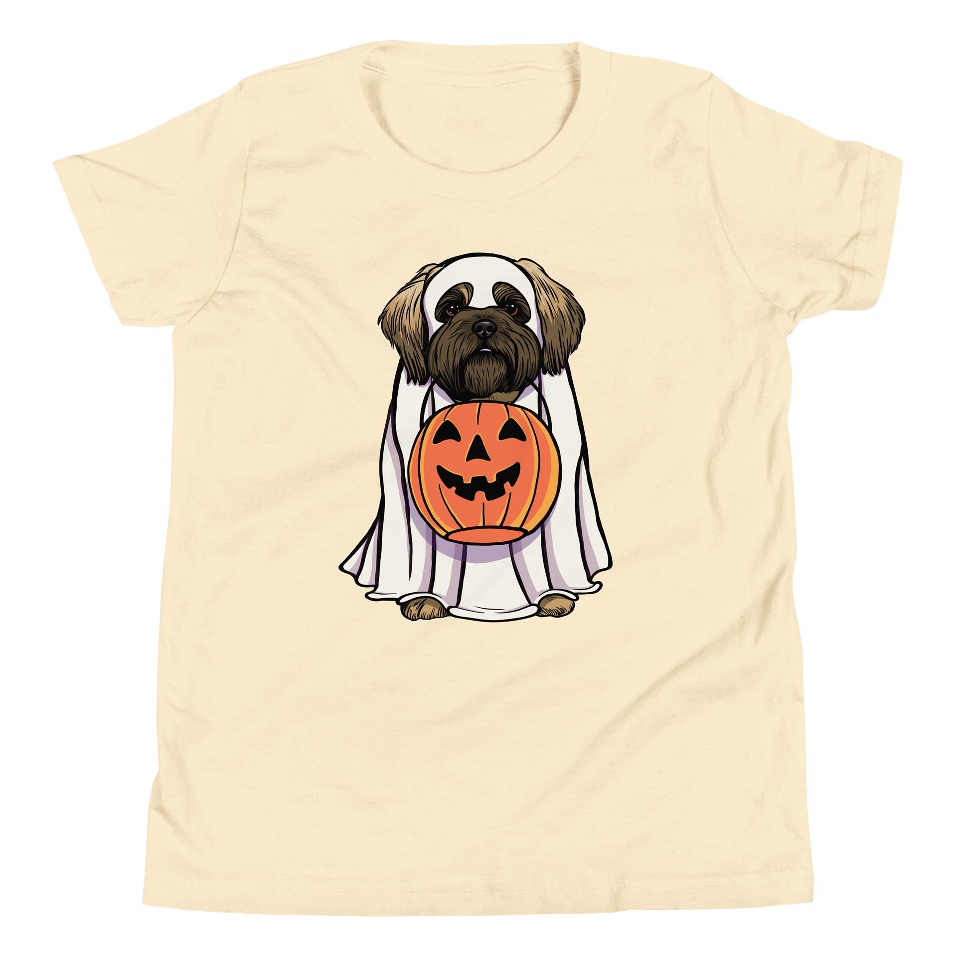 Halloween Shih Tzu(Brown, Black Mask) Youth T-Shirt product image (5)