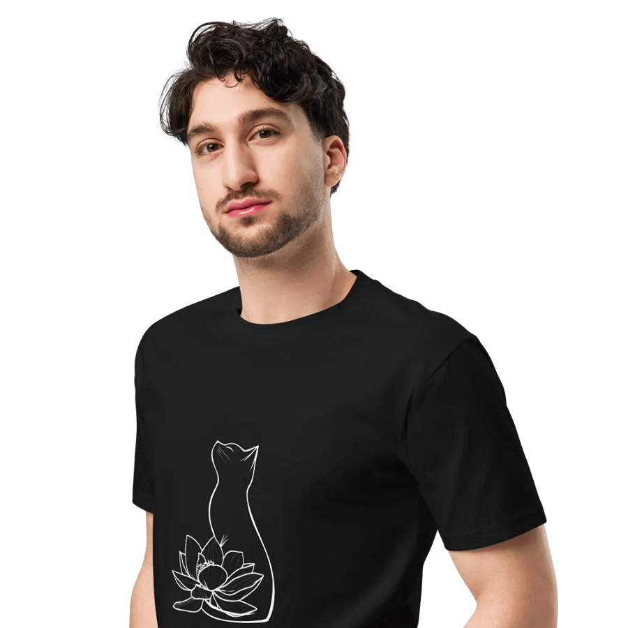 Water Lily Cat Supreme Comfort Classic T-Shirt product image (4)