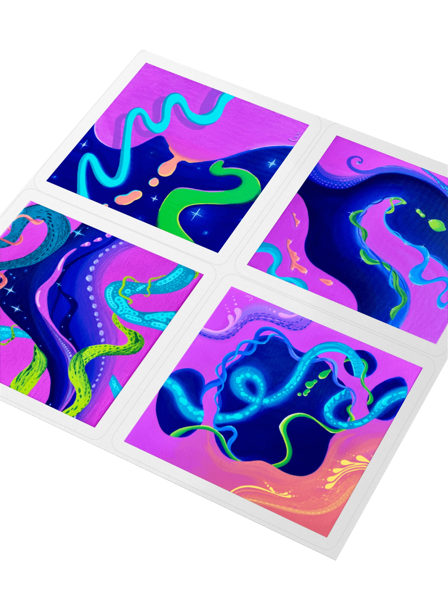 Neon Space Party Sticker Set product image (3)
