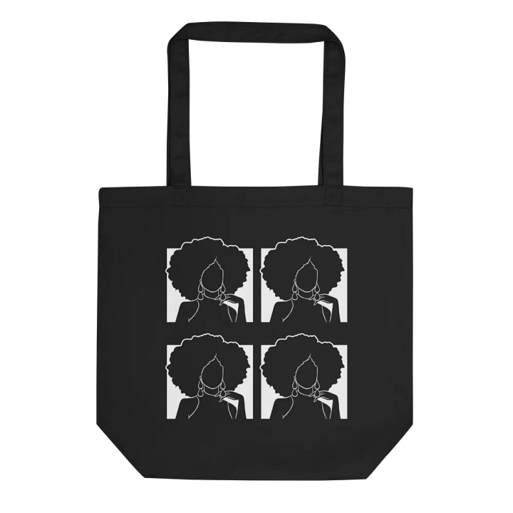 Afro Earthy Woman Design Black and White Tote Bag product image (2)