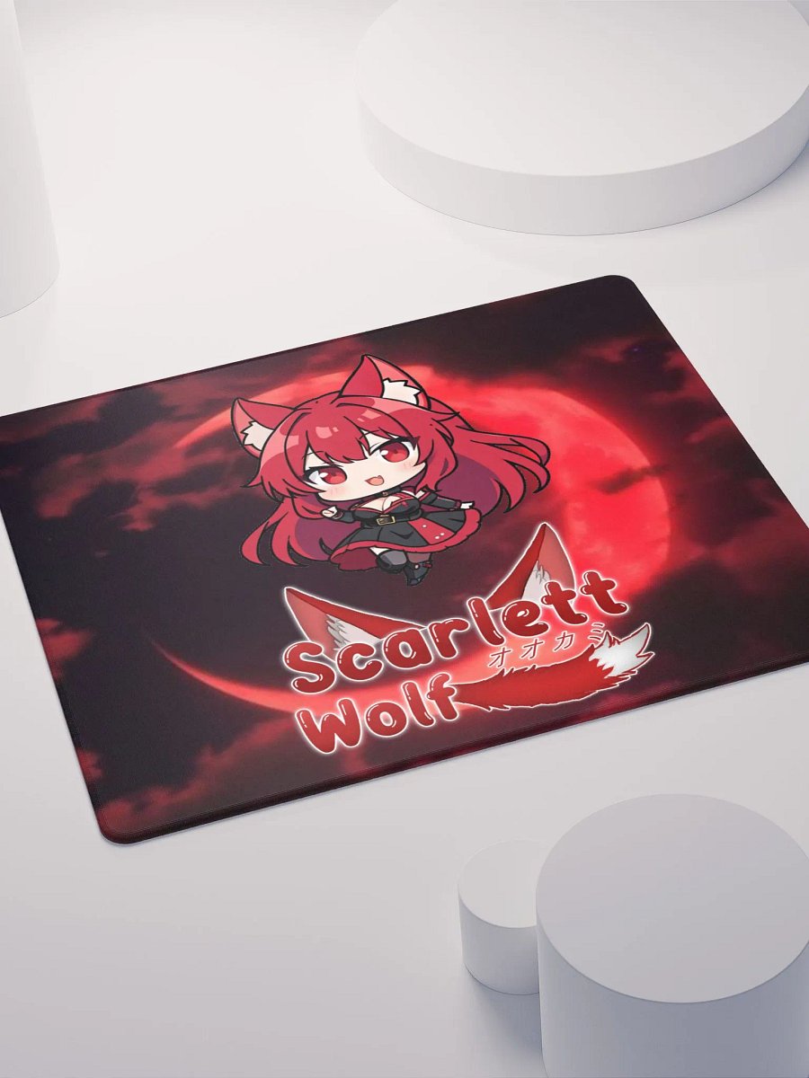 Scarlett Wolf Red Moon Gaming Mouse Pad product image (3)