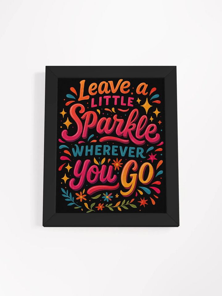 Leave a Little Sparkle – Framed Rainbow Typography Print product image (1)