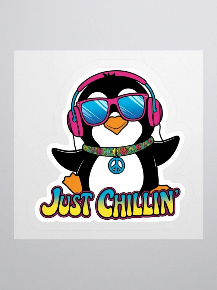 Just Chilin' Penguin Kiss Cut Stickers product image (1)