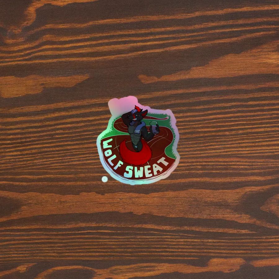 Fury's Wolf Sweat! Holographic Sticker product image (5)