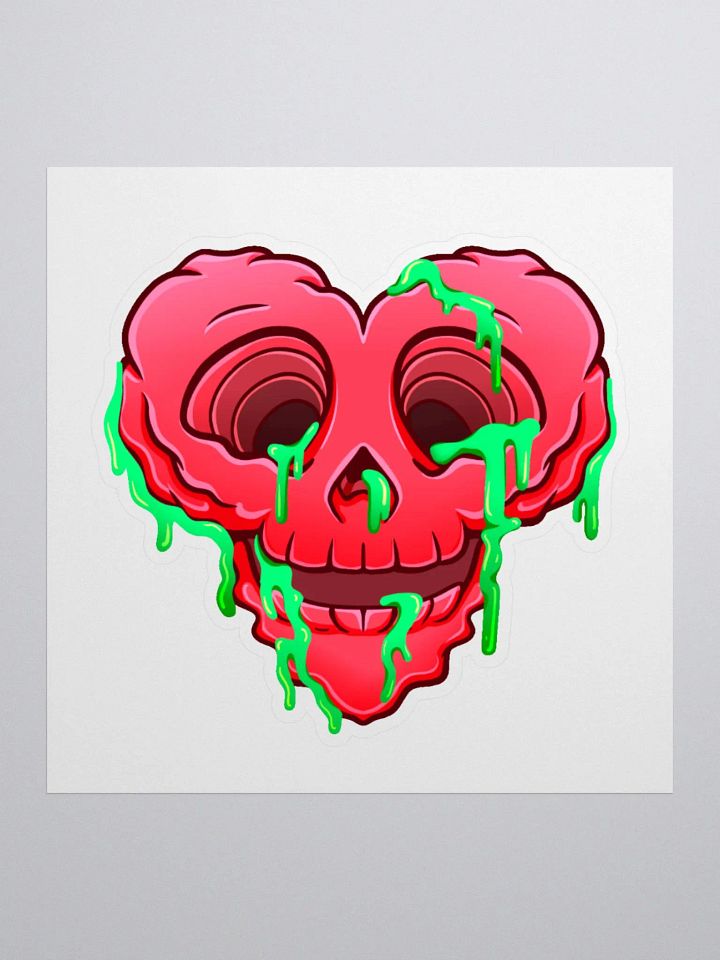 Toxic Heart Kiss Cut Sticker product image (1)