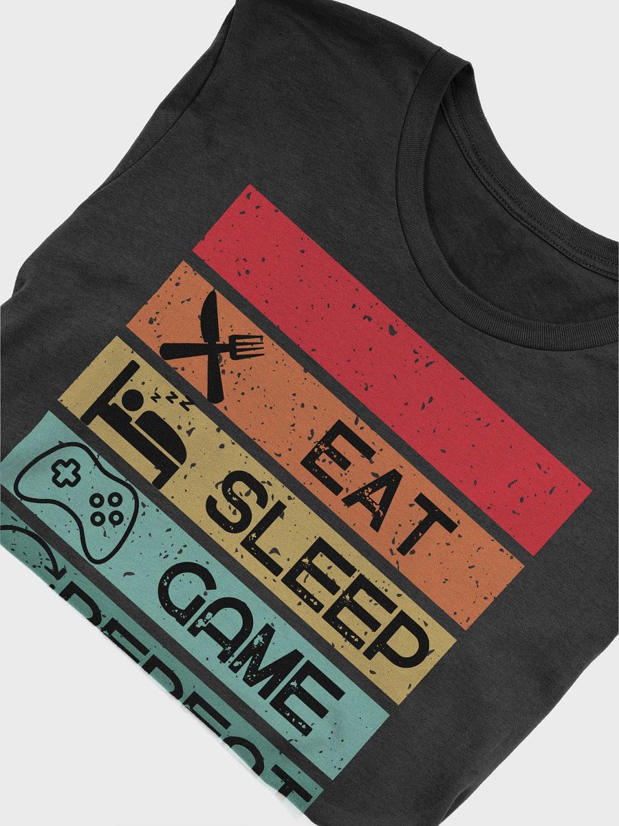 Eat Sleep Game Repeat Striped T-Shirt product image (25)