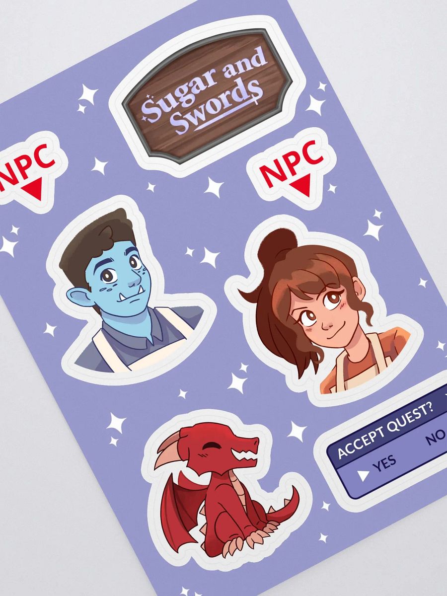 Sugar and Swords Sticker sheet product image (1)