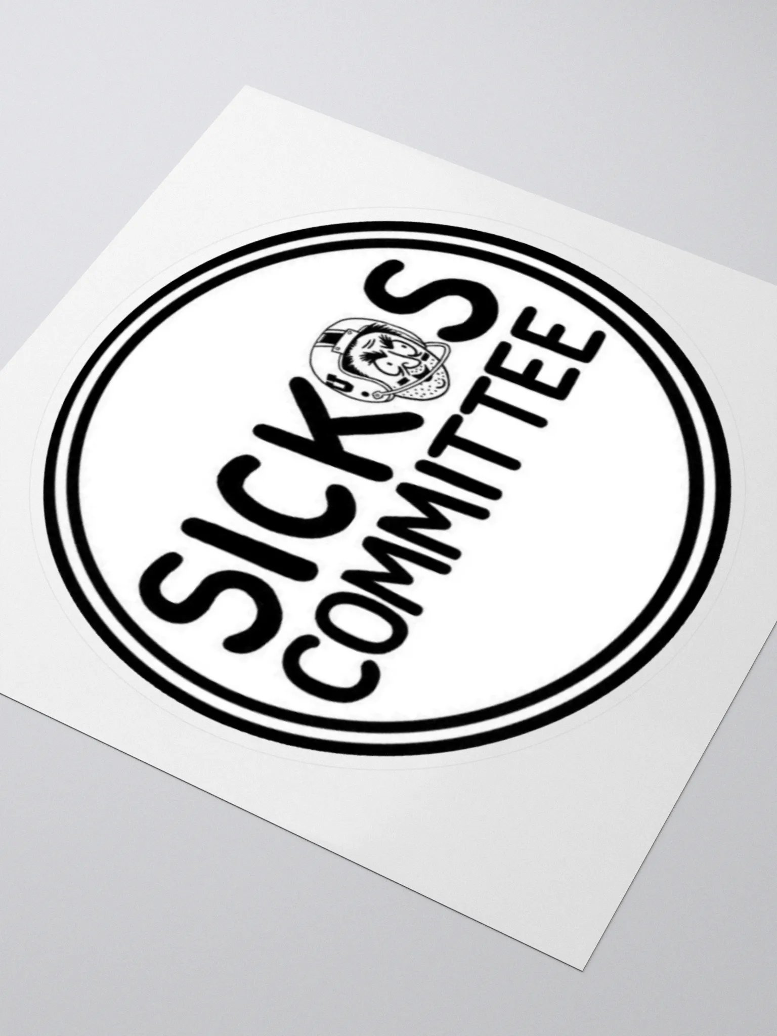 Sickos Committee Circle Logo Sticker with Helmet product image (3)